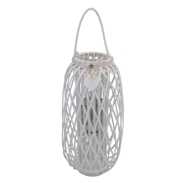 Lanterna in Vimini Rotonda in Vimini,Vetro cm 38x38x86 – BRAD