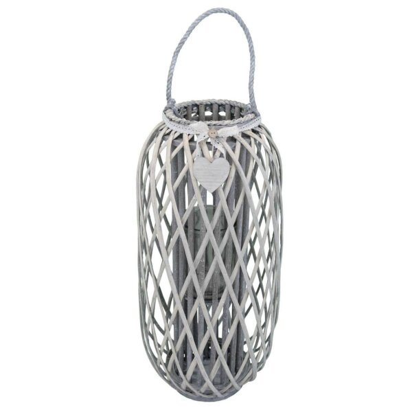 Lanterna in Vimini Rotonda in Vimini,Vetro cm 38x38x86 – BRAD