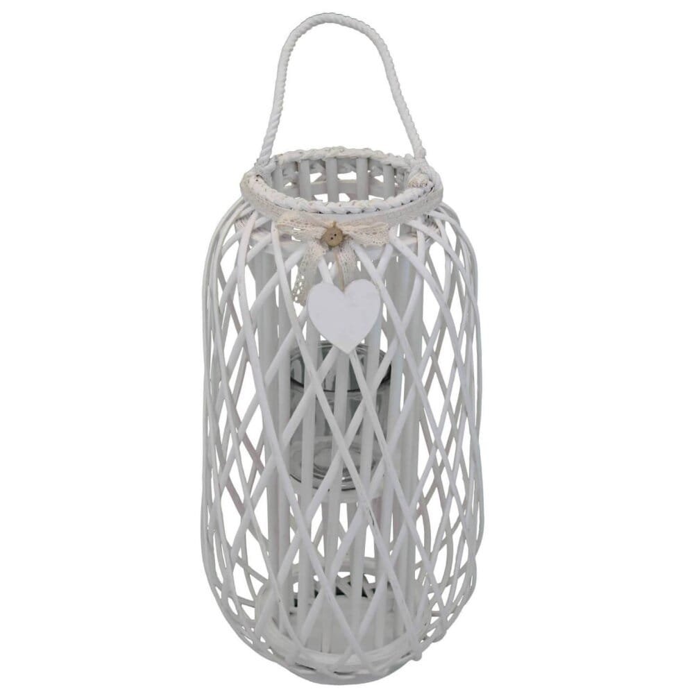 Lanterna in Vimini Rotonda in Vimini,Vetro cm 31x31x66 – BRAD