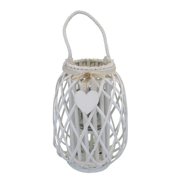 Lanterna in Vimini Rotonda in Vimini,Vetro cm 24x24x35 – BRAD