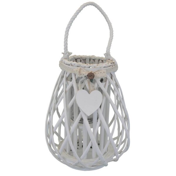 Lanterna in Vimini Rotonda in Vimini,Vetro cm 18x18x43 – TREV