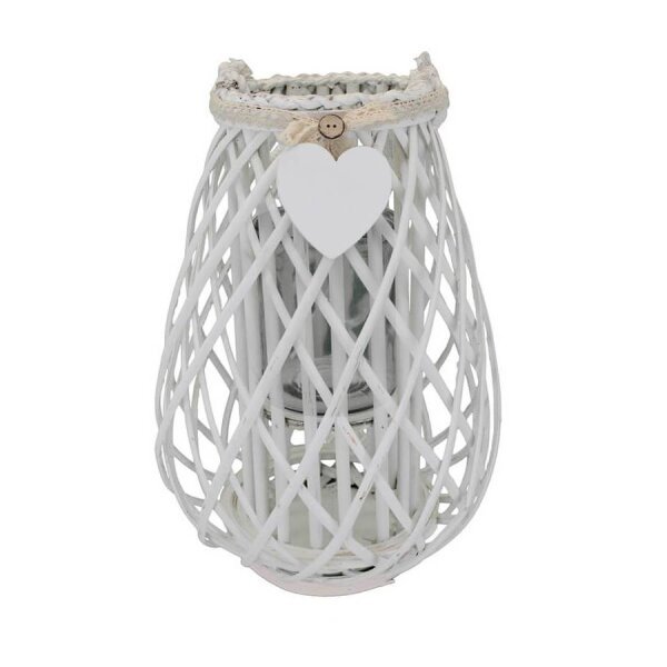 Lanterna in Vimini Rotonda in Vimini,Vetro cm 16x16x36 – TREV