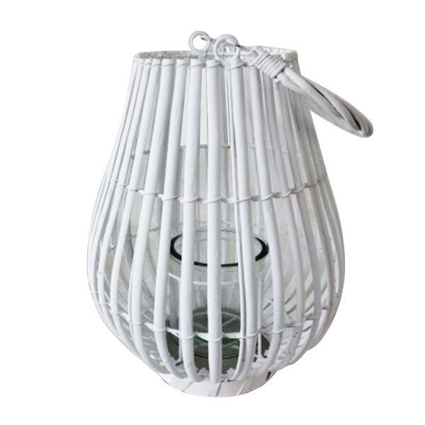 Lanterna in Vimini in Vimini,Vetro cm 18x18x43 – ROLO