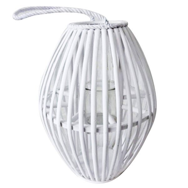 Lanterna in Vimini in Vimini,Vetro cm 16,5×16,5×90 – TREV