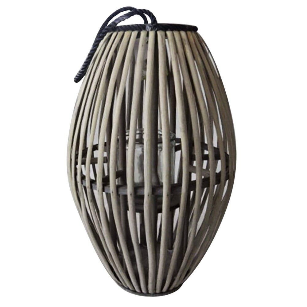 Lanterna in Vimini in Vimini,Vetro cm 12,5×12,5×40 – MAYA