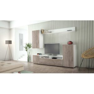 1405_MK801408_2.jpeg Parete Attrezzata per Soggiorno in Truciolare cm 210×36,5×170 – WALLACE