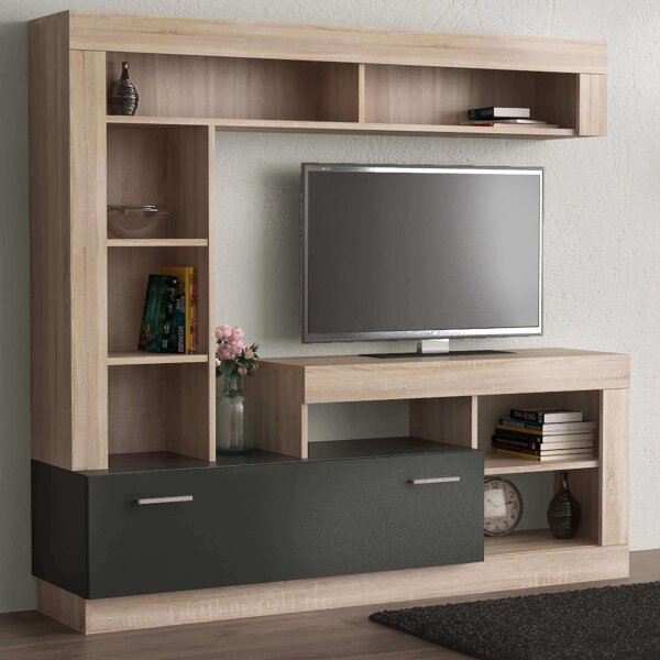 Parete Attrezzata per Soggiorno in Truciolare cm 185x40x170 – GABE