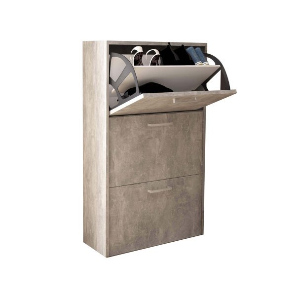 Scarpiera 3 ante a ribalta in Truciolare cm 59x25x105 – MELVIN