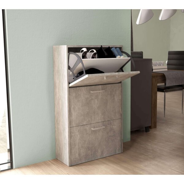 Scarpiera 3 ante a ribalta in Truciolare cm 59x25x105 – MELVIN