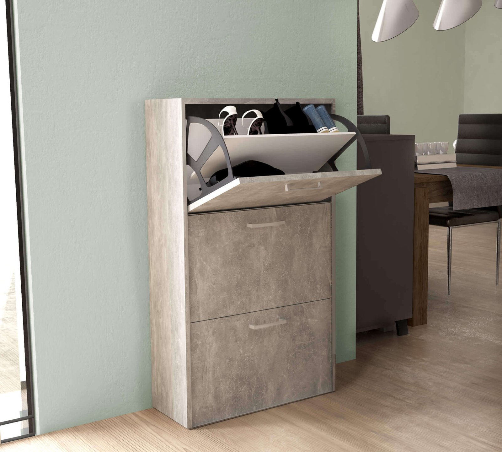 1465_MK801467_2.jpeg Scarpiera 3 ante a ribalta in Truciolare cm 59x25x105 – MELVIN