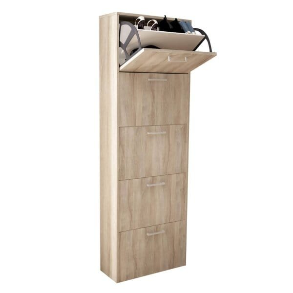 Scarpiera 5 ante a ribalta in Truciolare cm 59x25x172 – MELVIN