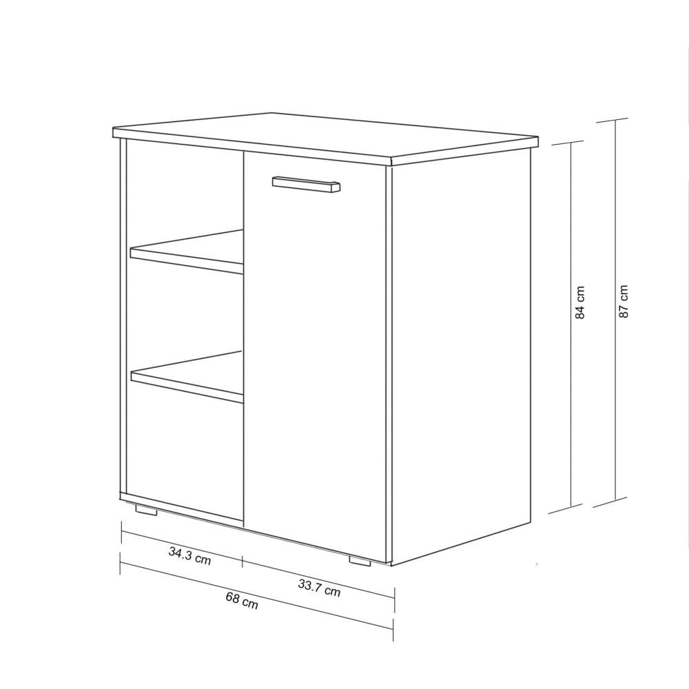 Mobile Ingresso Moderno Salvaspazio in Truciolare cm 68x35x87 – LOUIS