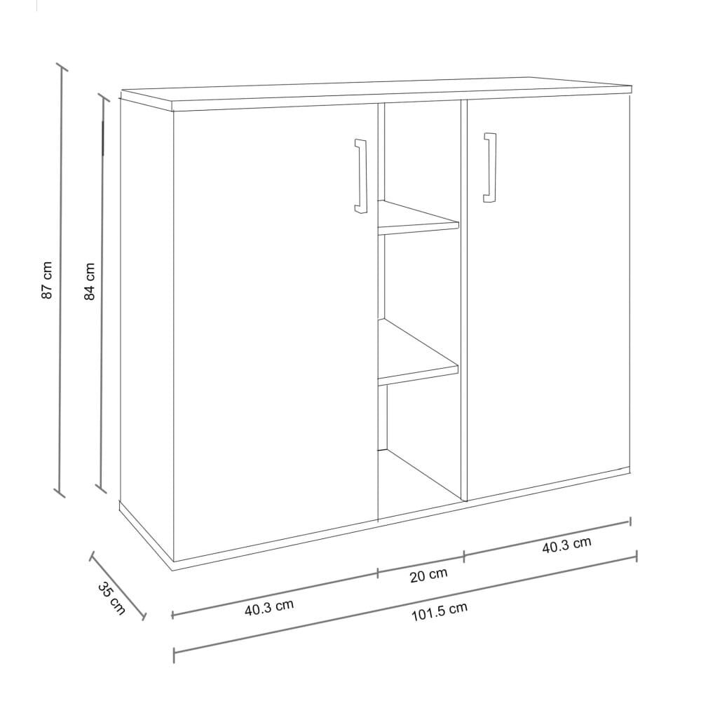 Mobile Ingresso Moderno in Truciolare cm 102x35x87 – ZANDER