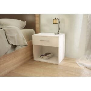 Comodino un cassetto e un vano in Truciolare cm 44,4x33x43,5 – JAY
