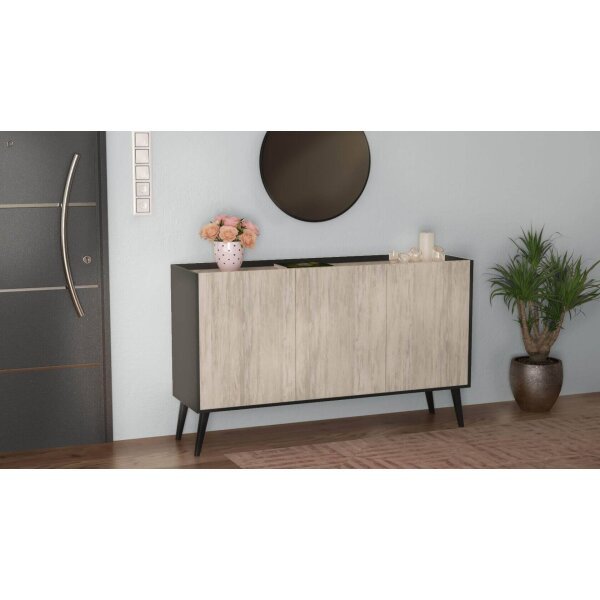 Madia di design con 3 ante in Truciolare cm 150×41,5×78 – THOMAS