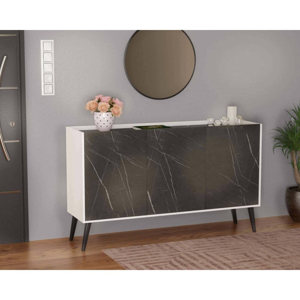 Madia di design con 3 ante in Truciolare cm 150×41,5×78 – THOMAS