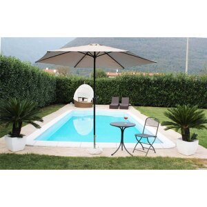Ombrellone da Giardino Rotondo 3 palo centrale in acciaio,poliestere – RIO