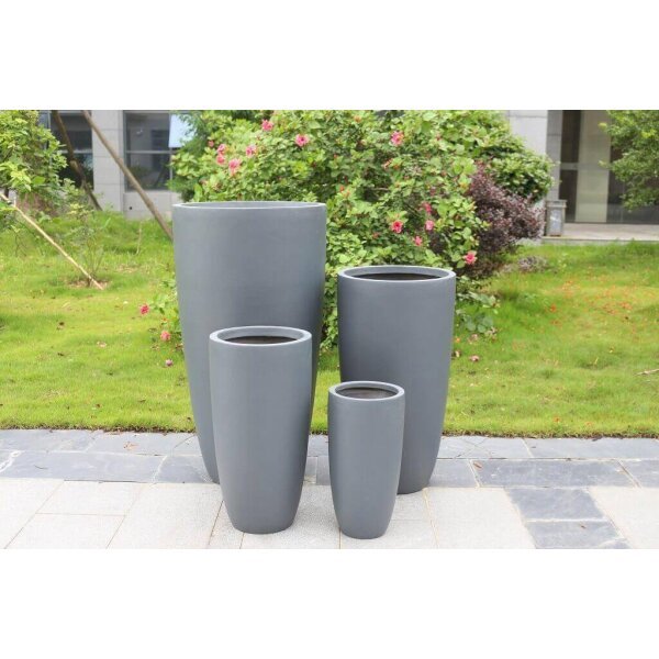 Set di 4 vasi da Giardino in Fibra di argilla cm 54x54x101 – DERRICK