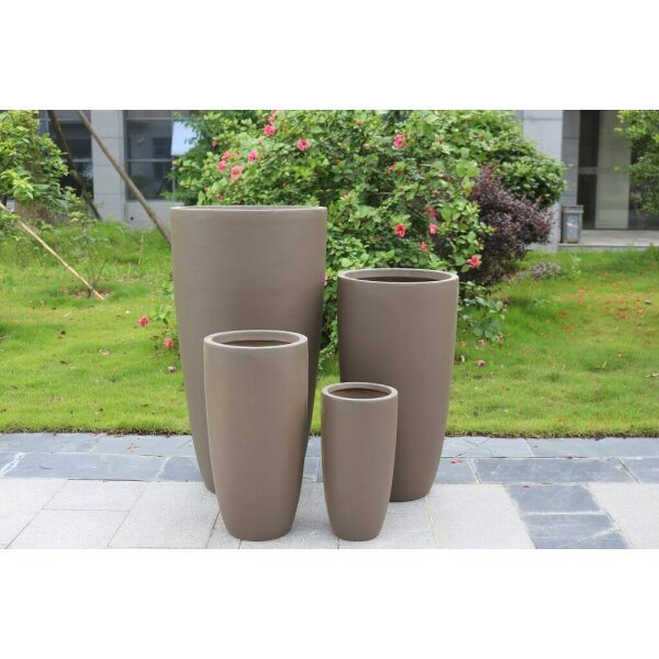 Set di 4 vasi da Giardino in Fibra di argilla cm 54x54x101 – DERRICK
