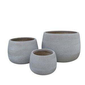 Set di 3 vasi in Fibra sintetica cm 55x55x37 – BENJY
