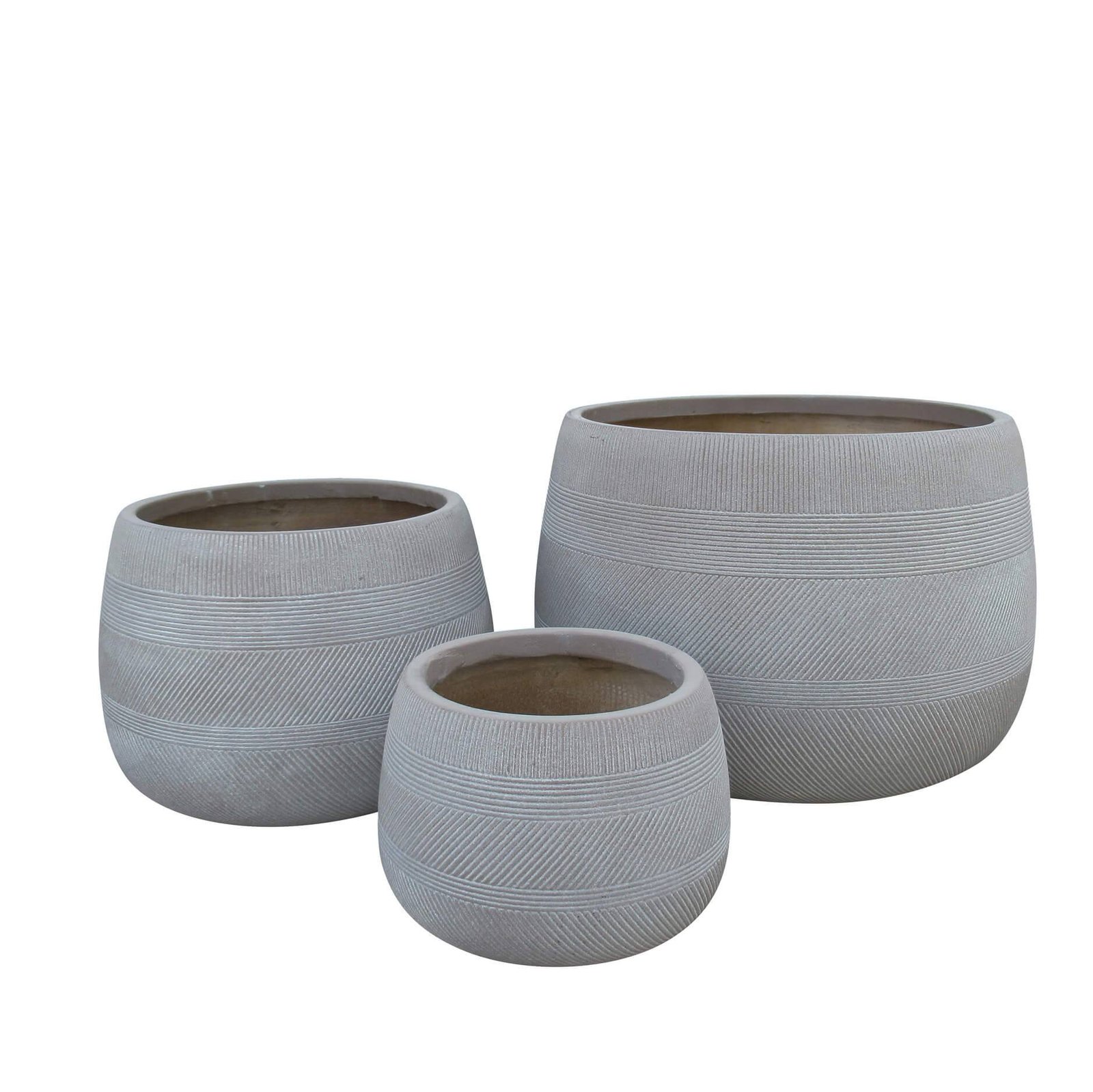 Set di 3 vasi in Fibra sintetica cm 55x55x37 – BENJY