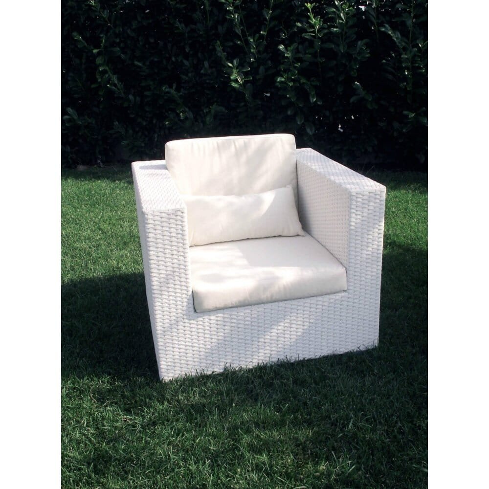 Salotto da Giardino con cuscini 4 posti in Wicker,Alluminio – ABE
