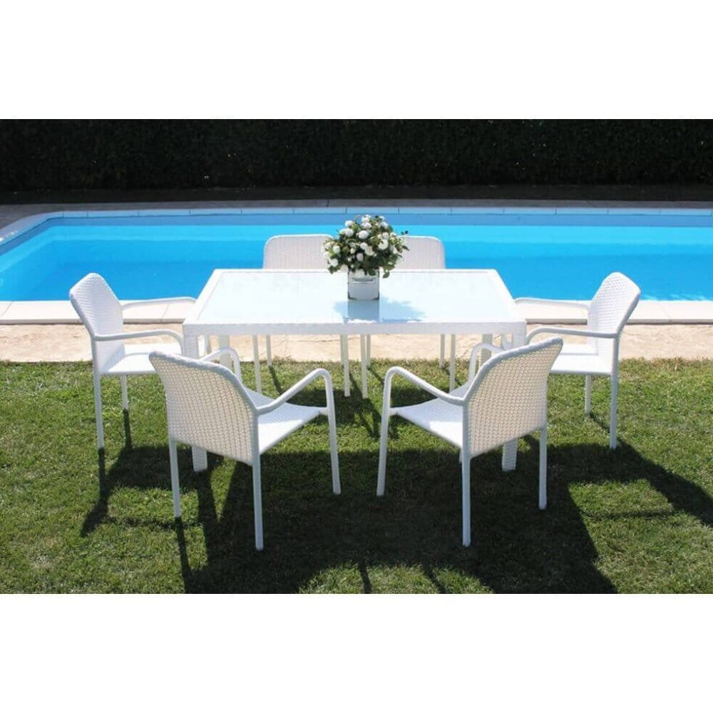 Poltrona da Giardino in Wicker,Acciaio cm 55×59,5×84 – AXEL