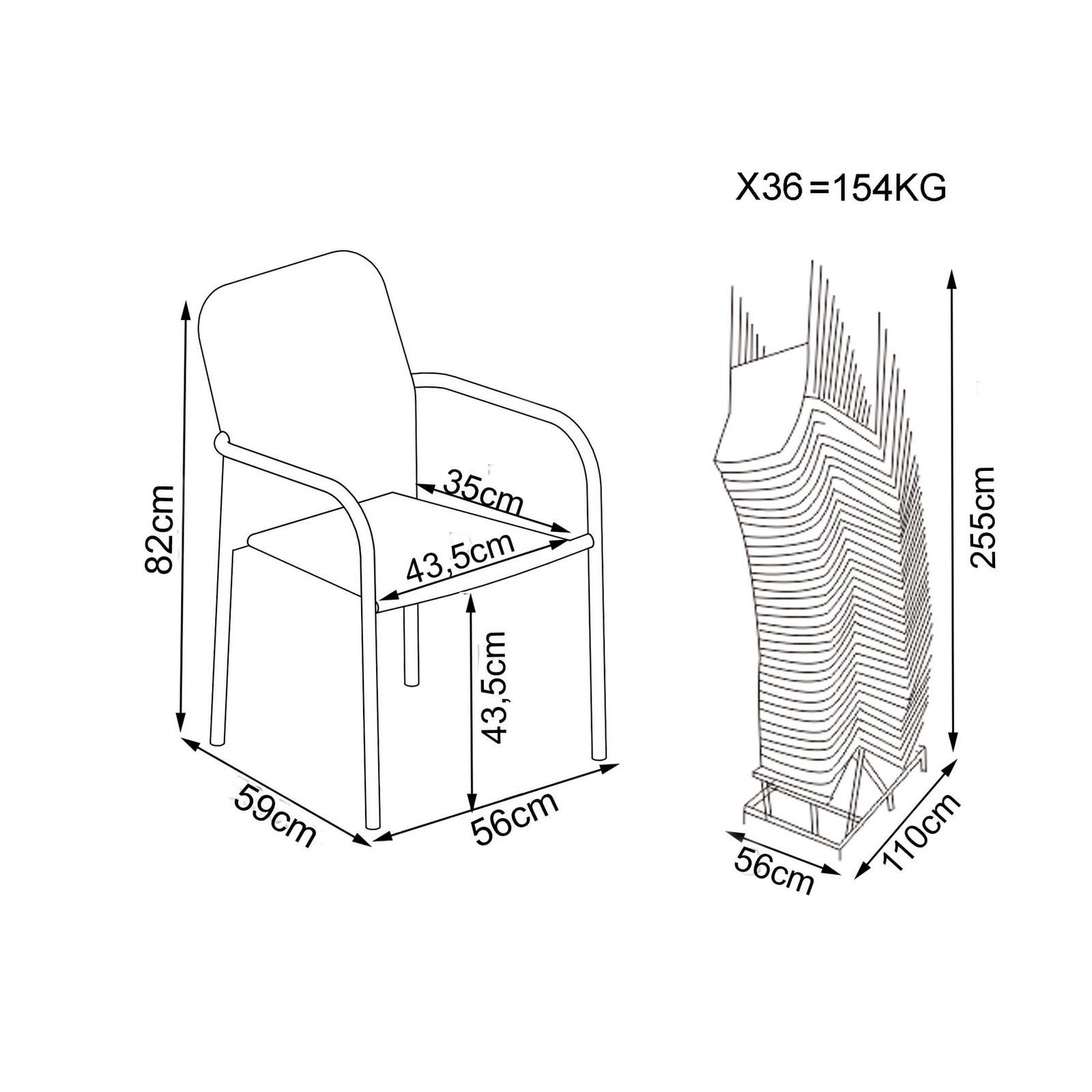 Poltrona da Giardino in Wicker,Acciaio cm 55×59,5×84 – AXEL