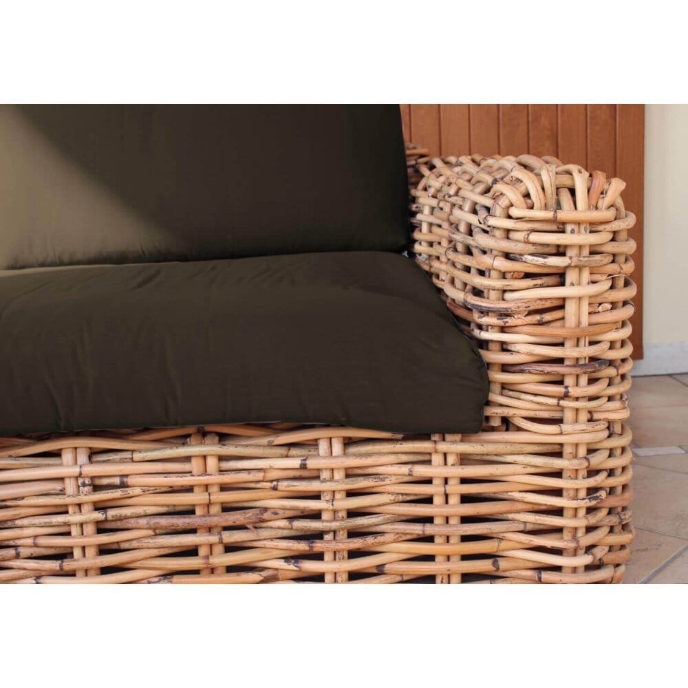 Salotto da Giardino con cuscini 4 posti in Rattan naturale – NATUR