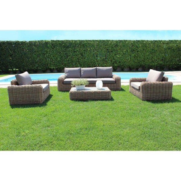 Alternative view of Salotto da Giardino 5 posti con Tavolino in Alluminio Wicker - RALPHIE