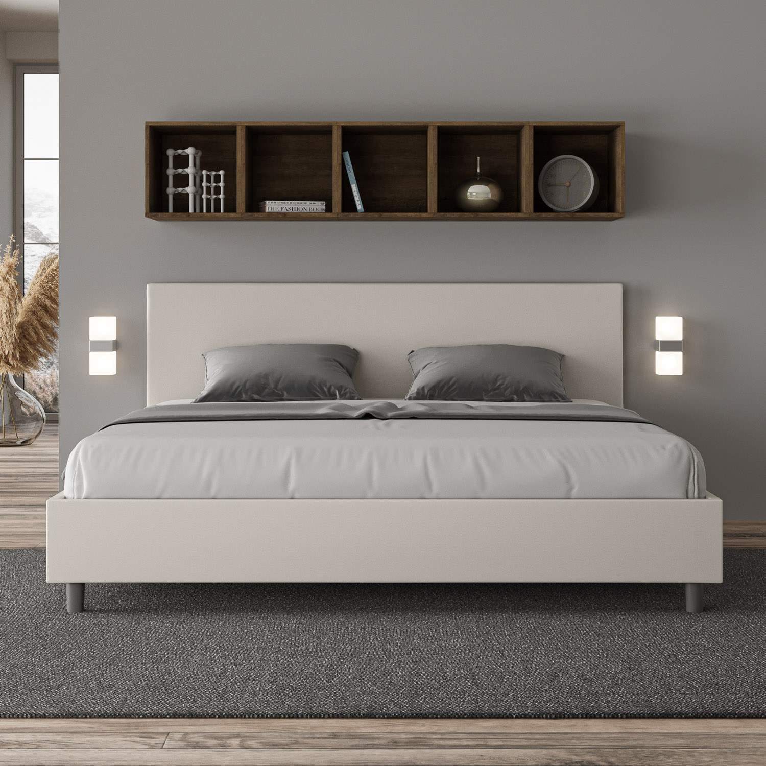 Letto Matrimoniale King size rivestito in Similpelle – ADELE