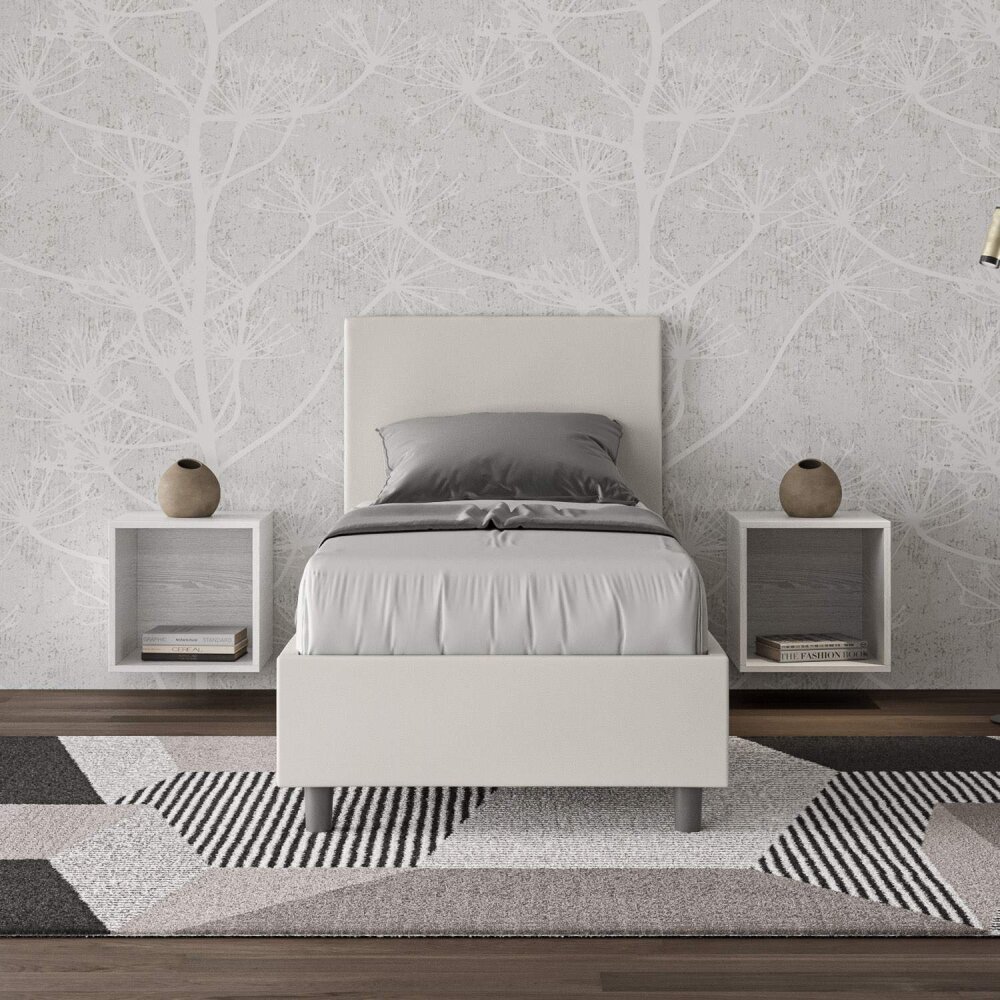 Letto Singolo rivestito in Similpelle – ADELE