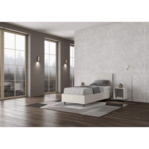 Letto Singolo rivestito in Similpelle – ADELE
