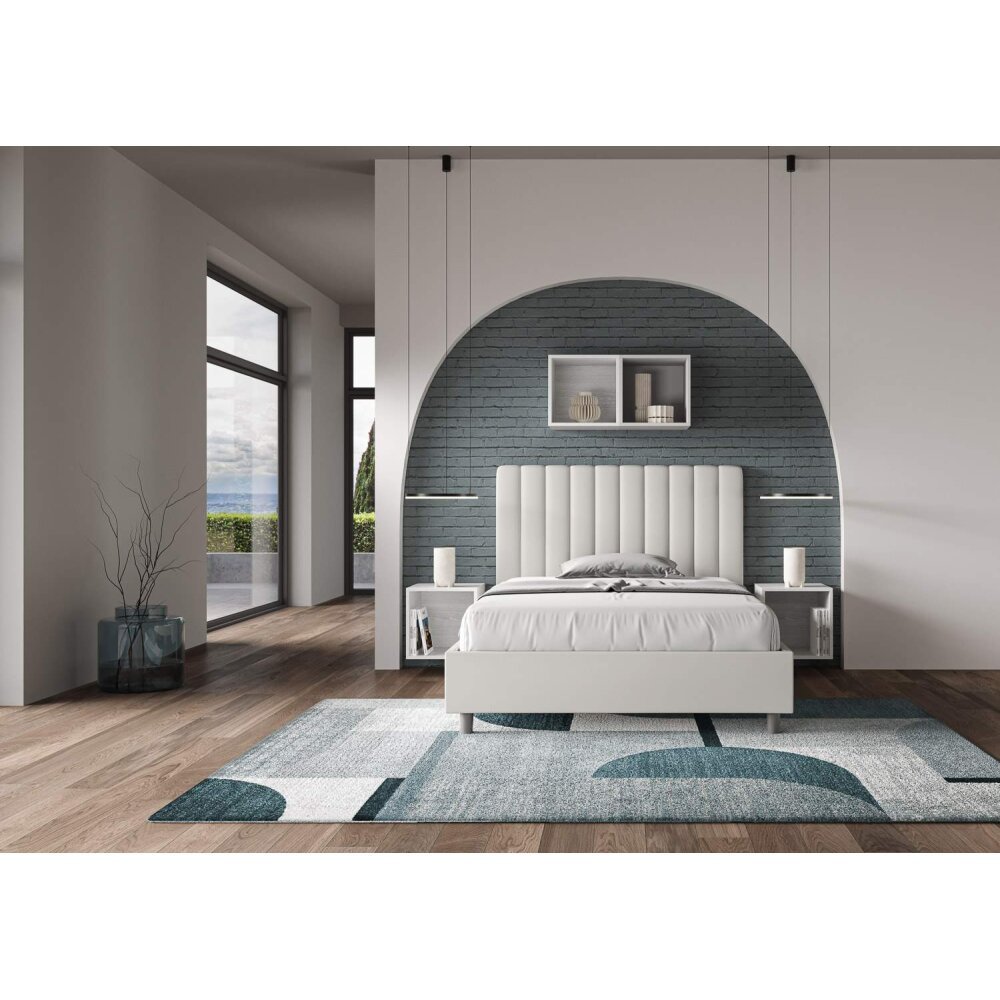 Letto una piazza e mezza rivestito in Similpelle – AGUEDA