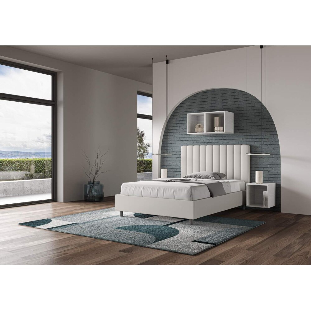Letto una piazza e mezza rivestito in Similpelle – AGUEDA