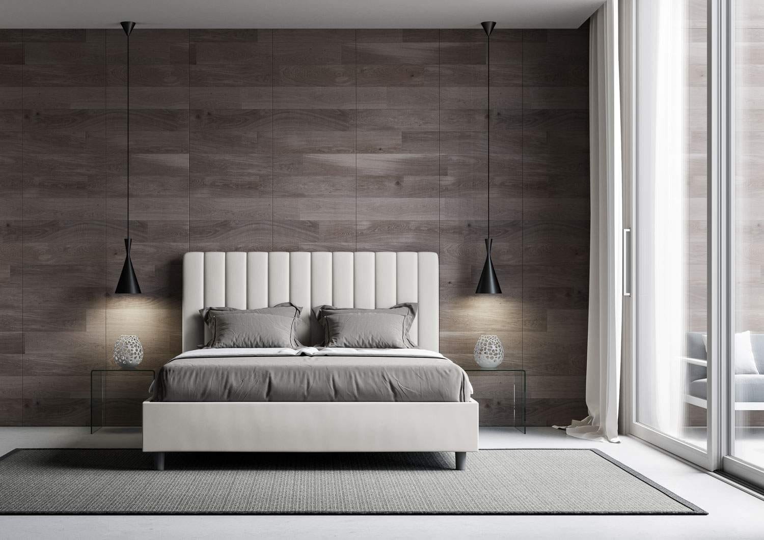 Letto Matrimoniale rivestito in Similpelle – AGUEDA