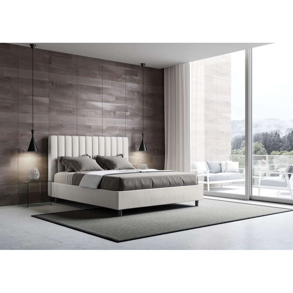 Letto Matrimoniale rivestito in Similpelle – AGUEDA