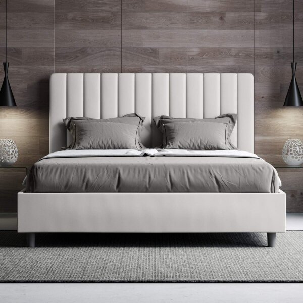 Letto Matrimoniale rivestito in Similpelle – AGUEDA