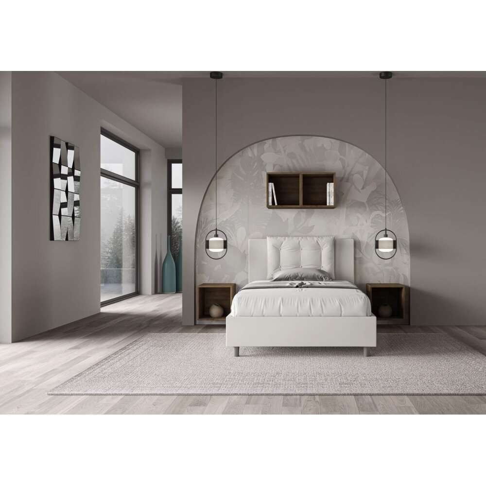 Letto una piazza e mezza rivestito in Similpelle – ANNALISA