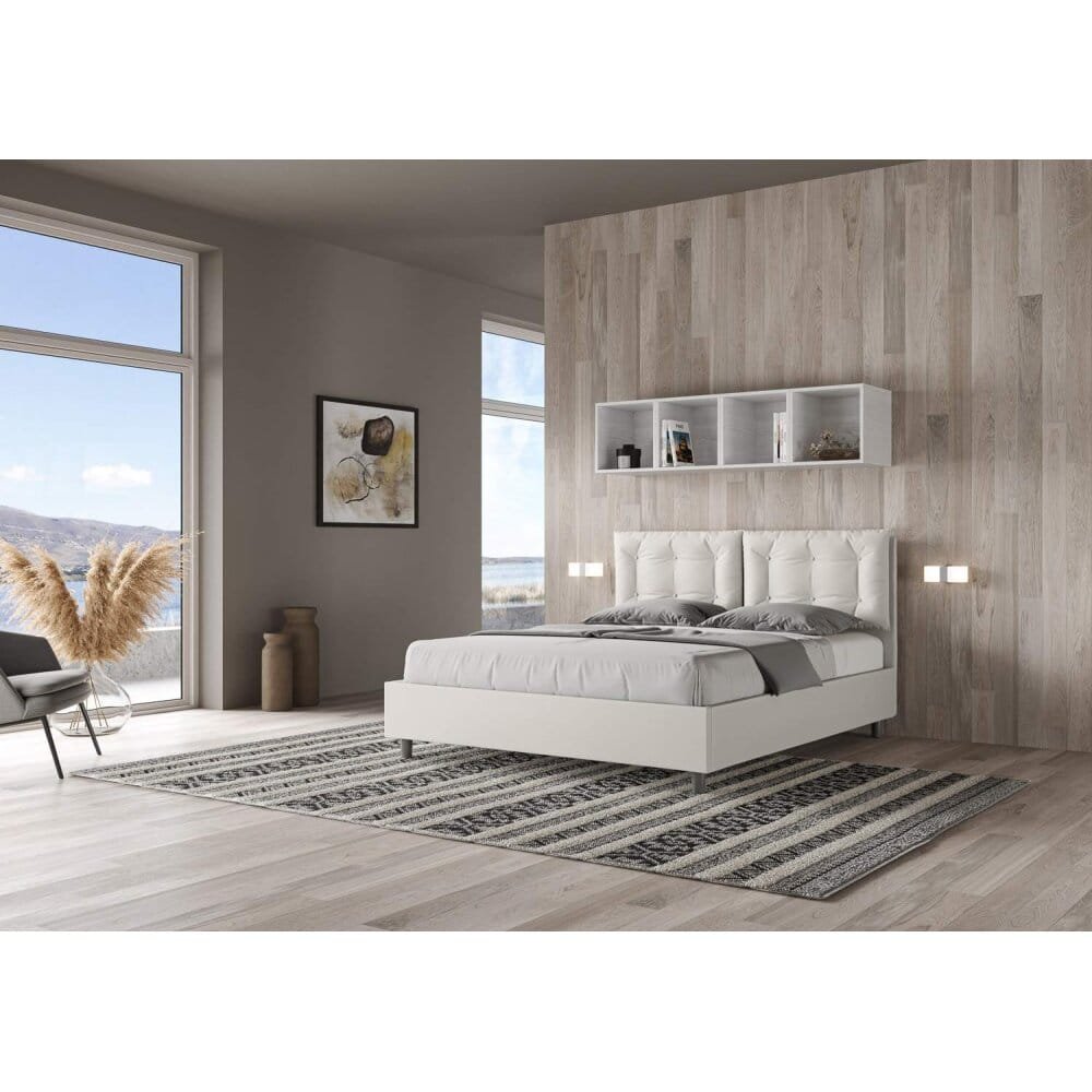 Letto Matrimoniale rivestito in Similpelle – ANNALISA