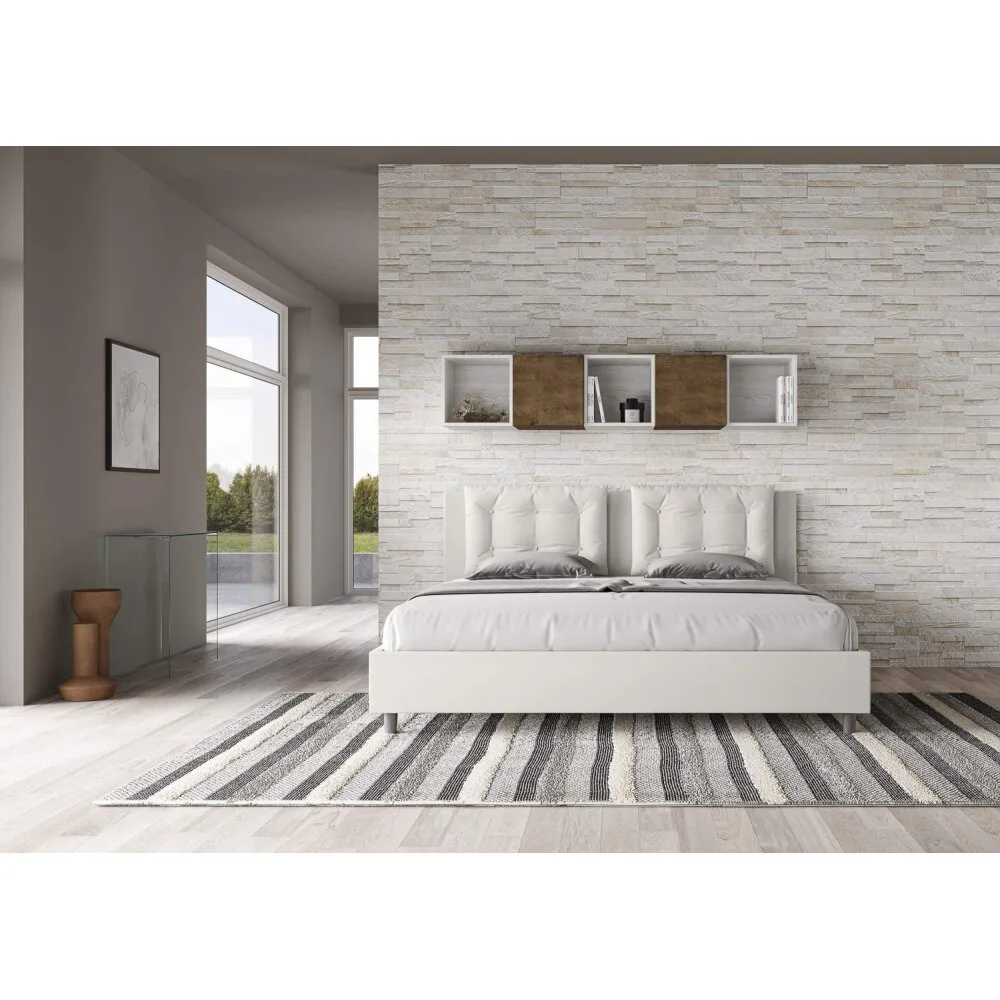 Letto Matrimoniale King size rivestito in Similpelle – ANNALISA