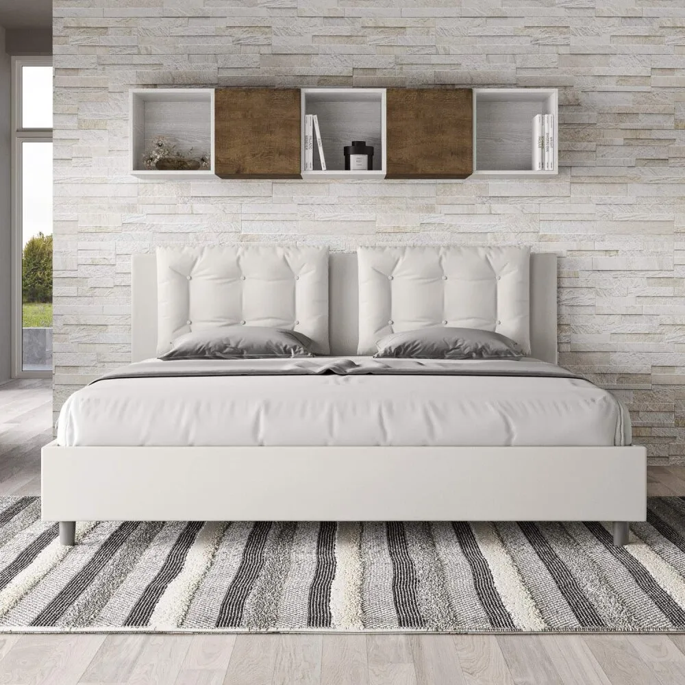 Letto Matrimoniale King size rivestito in Similpelle – ANNALISA