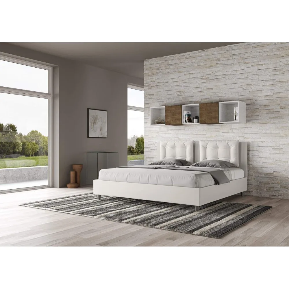 Letto Matrimoniale King size rivestito in Similpelle – ANNALISA