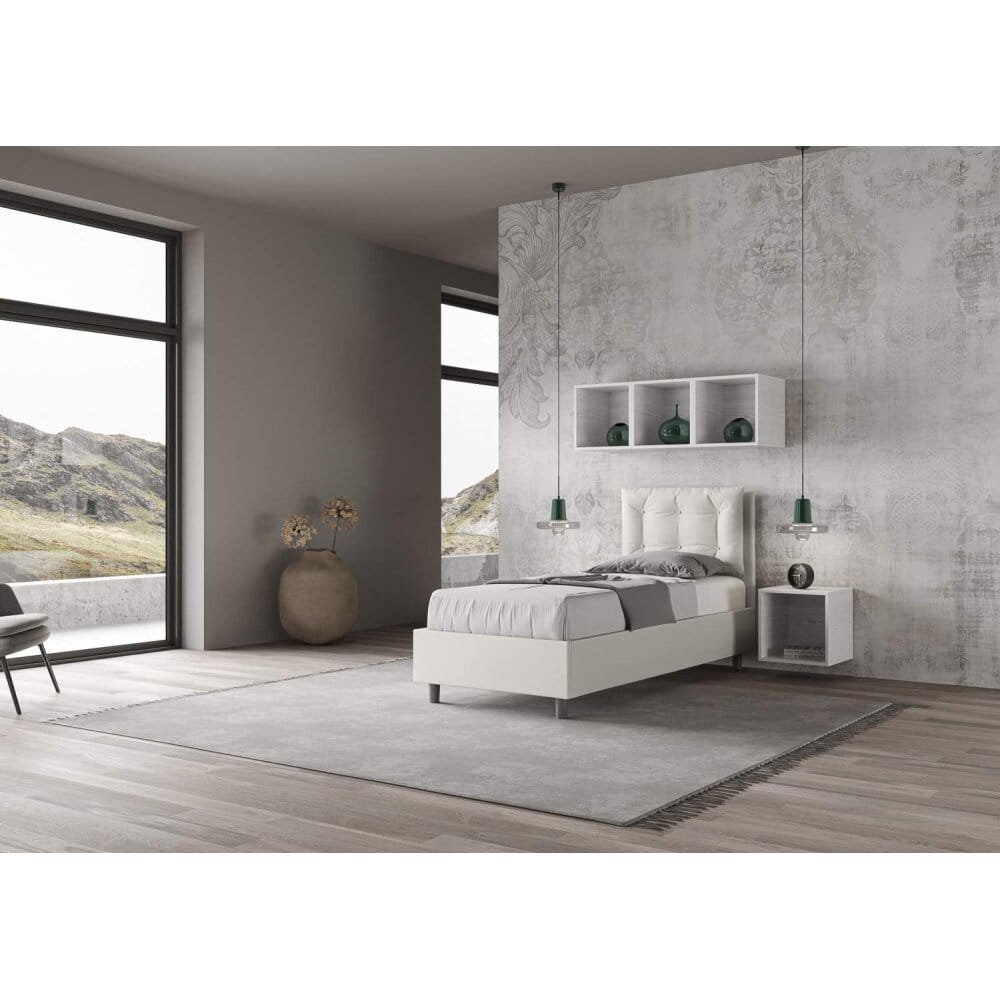 Letto Singolo rivestito in Similpelle – ANNALISA