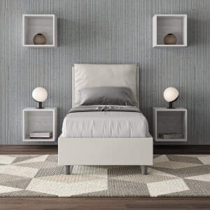 Letto Singolo rivestito in Similpelle – ANTEA