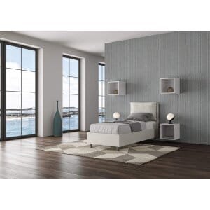 Letto Singolo rivestito in Similpelle – ANTEA