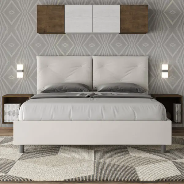 Letto Matrimoniale rivestito in Similpelle – APPIA