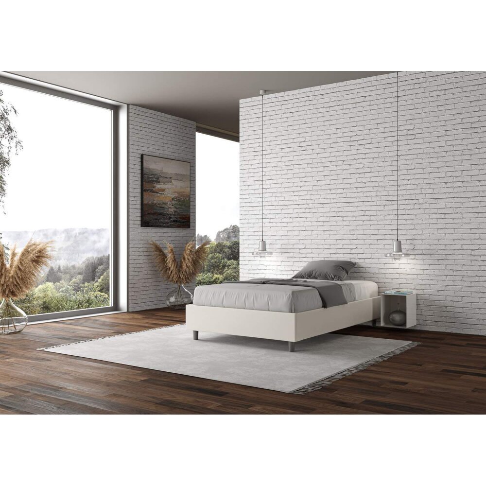 Letto una piazza e mezza rivestito in Similpelle – AZELIA