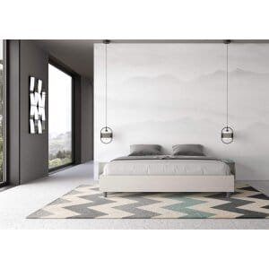 Letto Matrimoniale King size rivestito in Similpelle – AZELIA