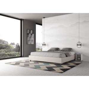 Letto Matrimoniale King size rivestito in Similpelle – AZELIA